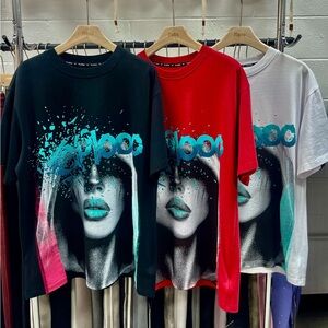 Fleo Women's Graphic Tee - Black, Red, White